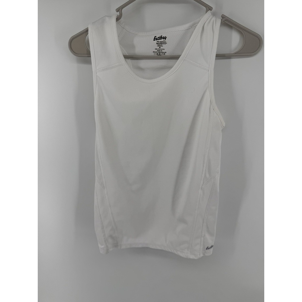 Eastbay White Sleeveless Tank Top Gym Workout Shirt Medium